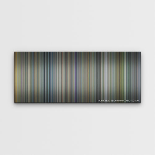Ambulance color palette canvas print: thousands of thin vertical stripes of color