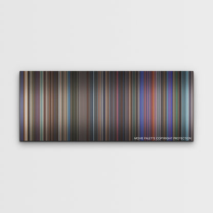 Elvis color palette canvas print: thousands of thin vertical stripes of color