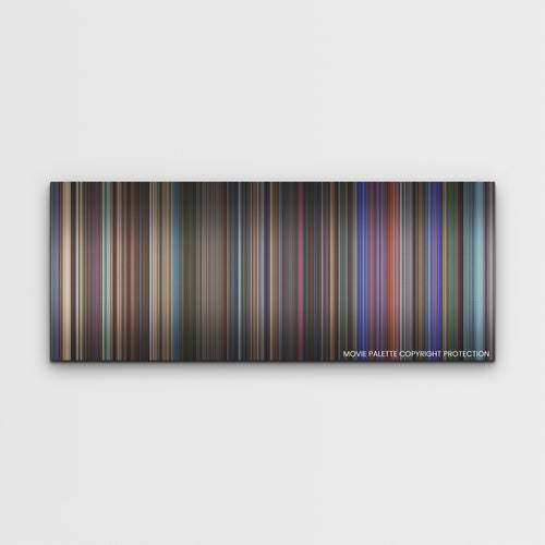 Elvis color palette canvas print: thousands of thin vertical stripes of color