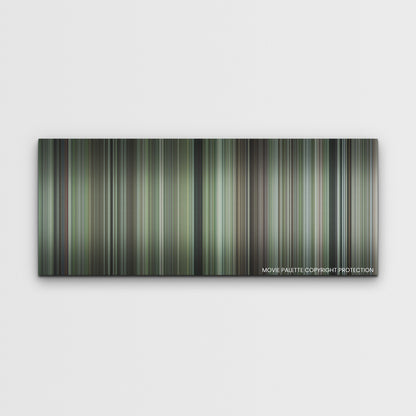 Chaos Walking color palette canvas print: thousands of thin vertical stripes of color