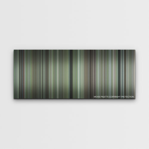 Chaos Walking color palette canvas print: thousands of thin vertical stripes of color