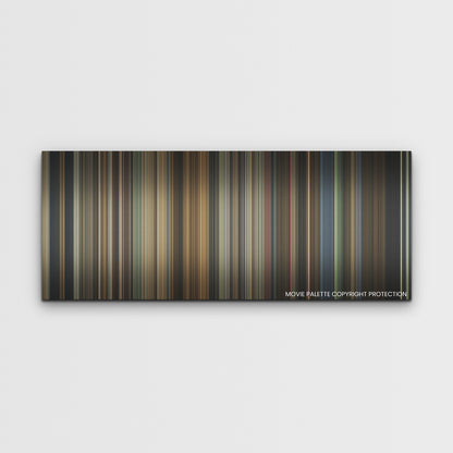 Cruella color palette canvas print: thousands of thin vertical stripes of color