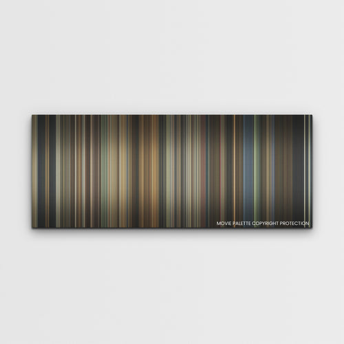 Cruella color palette canvas print: thousands of thin vertical stripes of color