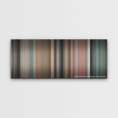 Bottoms color palette canvas print: thousands of thin vertical stripes of color
