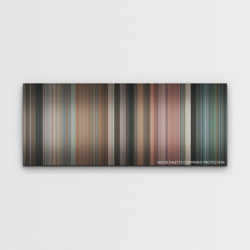 Bottoms color palette canvas print: thousands of thin vertical stripes of color