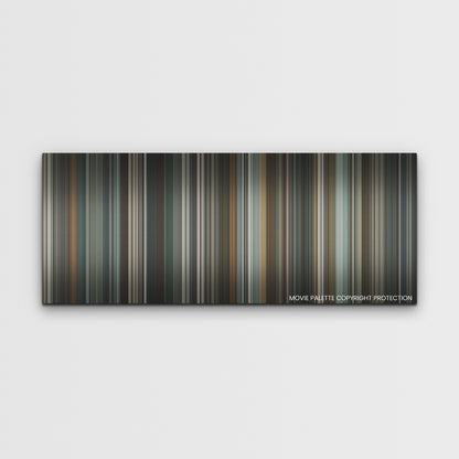 Dumb Money color palette canvas print: thousands of thin vertical stripes of color