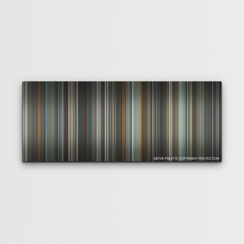 Dumb Money color palette canvas print: thousands of thin vertical stripes of color