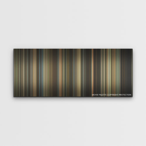 Ferrari color palette canvas print: thousands of thin vertical stripes of color