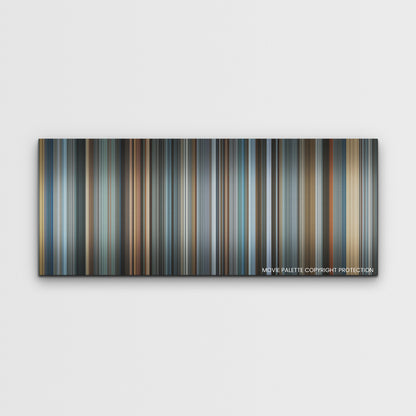 House of Gucci color palette canvas print: thousands of thin vertical stripes of color