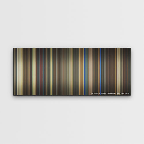 Bob Marley: One Love color palette canvas print: thousands of thin vertical stripes of color
