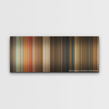 Murder Mystery 2 color palette canvas print: thousands of thin vertical stripes of color