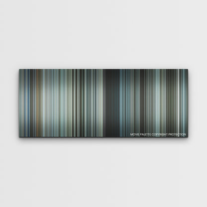 Sisu color palette canvas print: thousands of thin vertical stripes of color