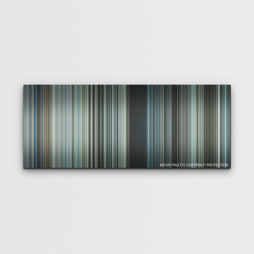 Sisu color palette canvas print: thousands of thin vertical stripes of color