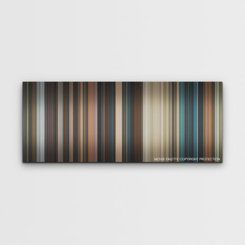 Shazam! Fury of the Gods color palette canvas print: thousands of thin vertical stripes of color