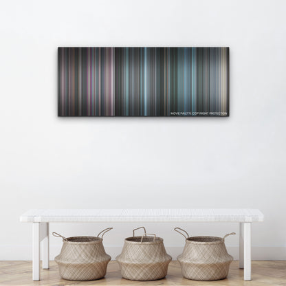 The Fix color palette canvas above a white bench with three woven baskets