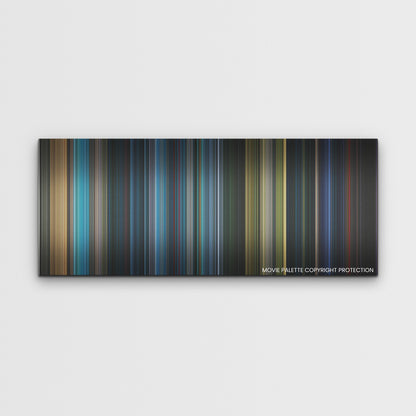 Morbius color palette canvas print: thousands of thin vertical stripes of color