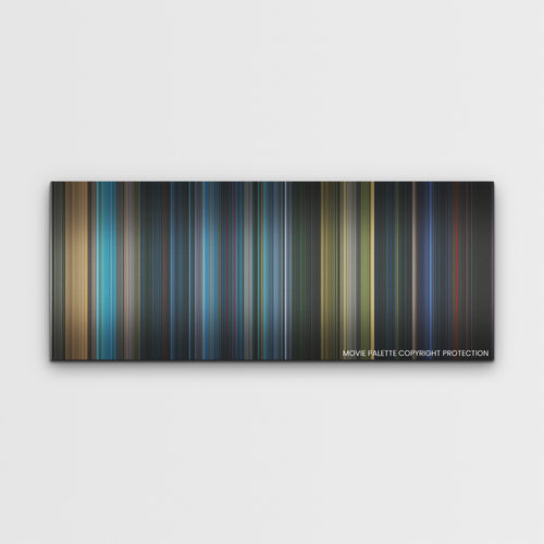 Morbius color palette canvas print: thousands of thin vertical stripes of color