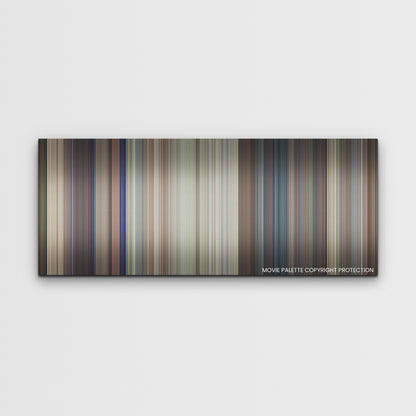 Ricky Stanicky color palette canvas print: thousands of thin vertical stripes of color
