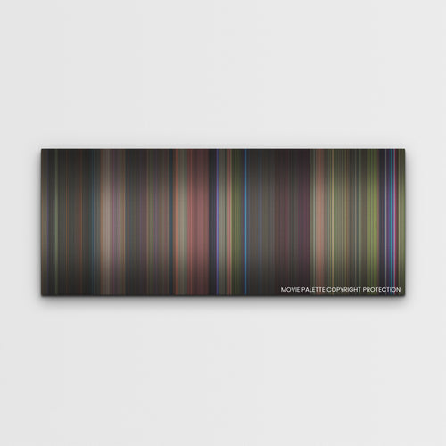 Lisa Frankenstein color palette canvas print: thousands of thin vertical stripes of color