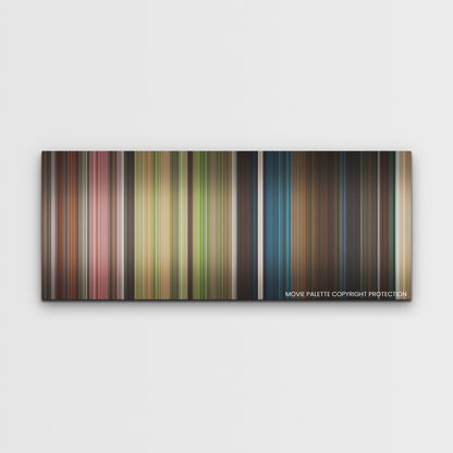 The Lost City color palette canvas print: thousands of thin vertical stripes of color