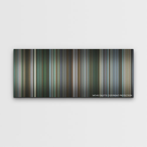 Hustle color palette canvas print: thousands of thin vertical stripes of color