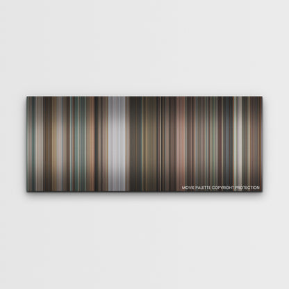 Dream Scenario color palette canvas print: thousands of thin vertical stripes of color