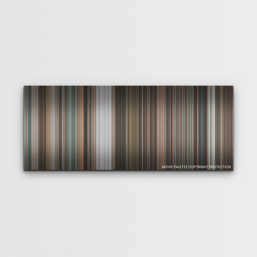 Dream Scenario color palette canvas print: thousands of thin vertical stripes of color
