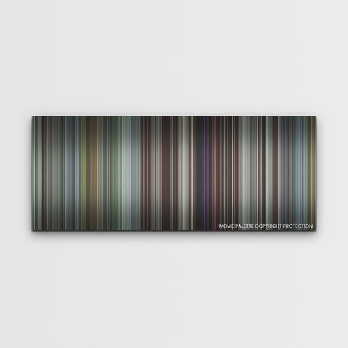 Armor color palette canvas print: thousands of thin vertical stripes of color