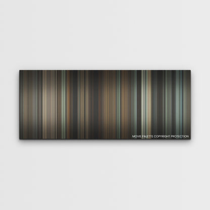 The Hunger Games: The Ballad of Songbirds & Snakes color palette canvas print: thousands of thin vertical stripes of color