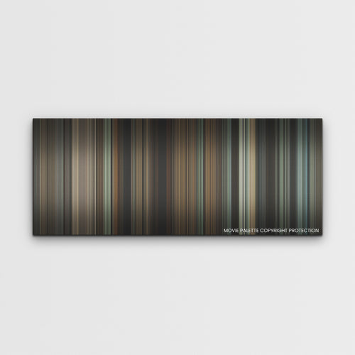 The Hunger Games: The Ballad of Songbirds & Snakes color palette canvas print: thousands of thin vertical stripes of color