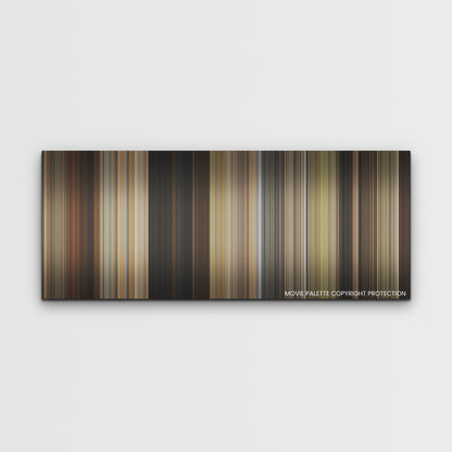 The Unbearable Weight of Massive Talent color palette canvas print: thousands of thin vertical stripes of color