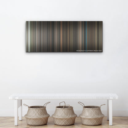 The Menu color palette canvas above a white bench with three woven baskets