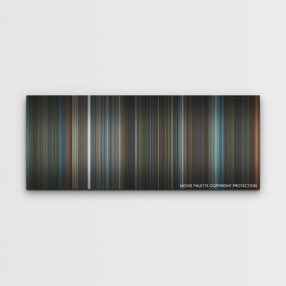 Orphan: First Kill color palette canvas print: thousands of thin vertical stripes of color