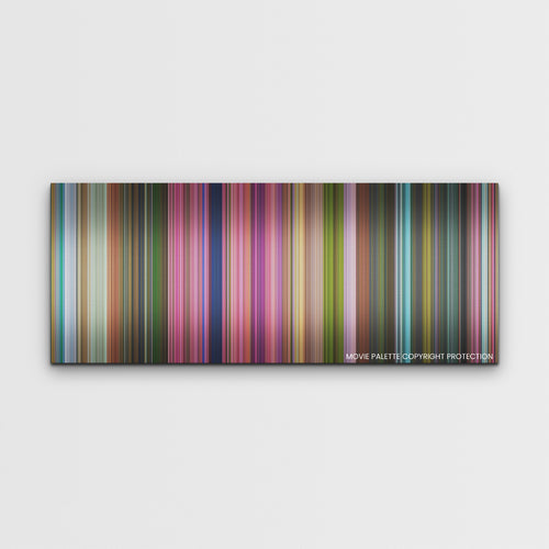 Strange World color palette canvas print: thousands of thin vertical stripes of color
