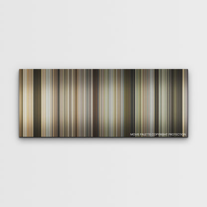 The Marksman color palette canvas print: thousands of thin vertical stripes of color