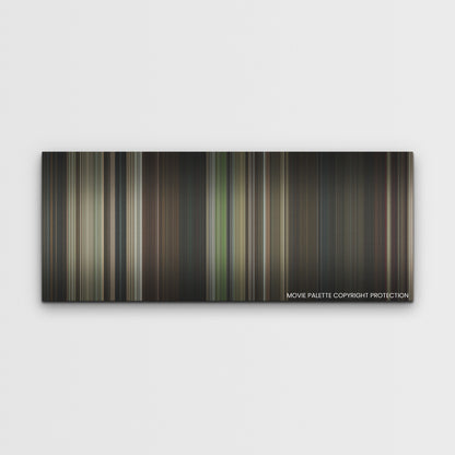 The Night House color palette canvas print: thousands of thin vertical stripes of color