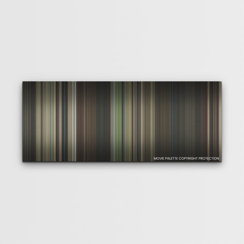 The Night House color palette canvas print: thousands of thin vertical stripes of color