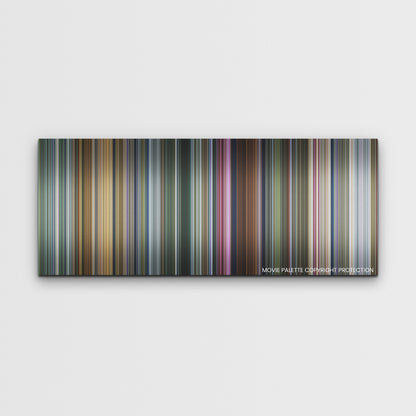 Godzilla x Kong: The New Empire color palette canvas print: thousands of thin vertical stripes of color