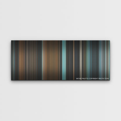 Talk to Me color palette canvas print: thousands of thin vertical stripes of color