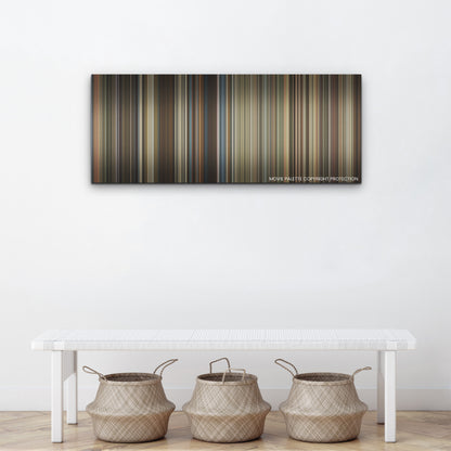 Rebel Moon - Part Two: The Scargiver color palette canvas above a white bench with three woven baskets