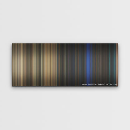 Texas Chainsaw Massacre color palette canvas print: thousands of thin vertical stripes of color
