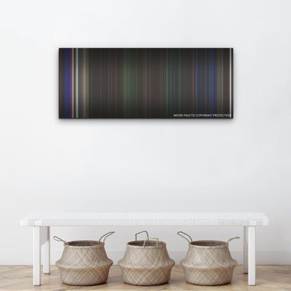 Fear Street: Part One - 1994 color palette canvas above a white bench with three woven baskets