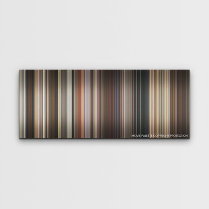Licorice Pizza color palette canvas print: thousands of thin vertical stripes of color