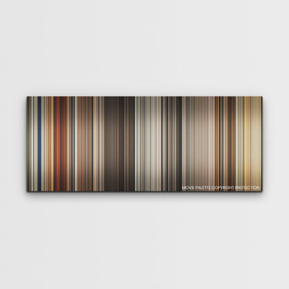 Furiosa: A Mad Max Saga color palette canvas print: thousands of thin vertical stripes of color