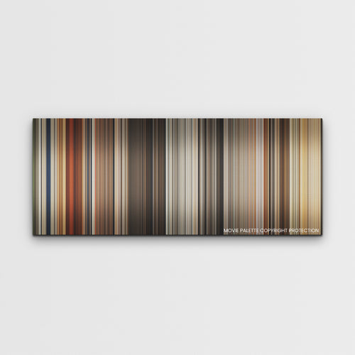 Furiosa: A Mad Max Saga color palette canvas print: thousands of thin vertical stripes of color