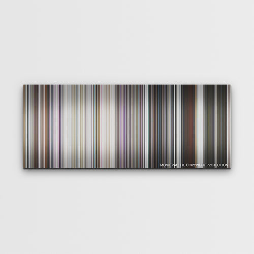 Missing color palette canvas print: thousands of thin vertical stripes of color
