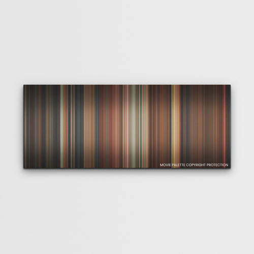 Terrifier 3 color palette canvas print: thousands of thin vertical stripes of color