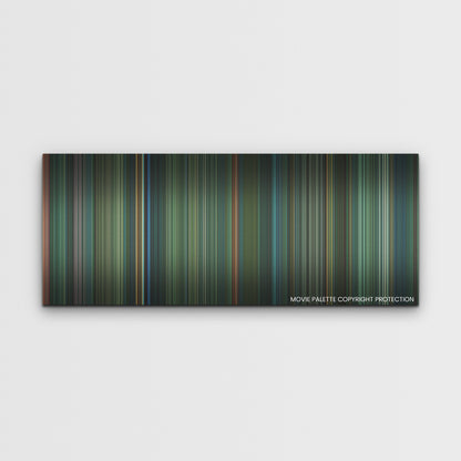 Joker: Folie à Deux color palette canvas print: thousands of thin vertical stripes of color
