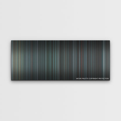 The Guilty color palette canvas print: thousands of thin vertical stripes of color