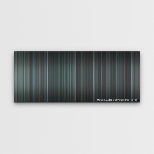 The Guilty color palette canvas print: thousands of thin vertical stripes of color